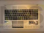 Клавиатура для ноутбука Б/У Asus N56V+С корпус серебро RU с подсветкой
