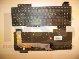 Клавиатура для ноутбука Asus Rog GL503V GL703VDс подсветкой RU/EN Enter горизонтальный