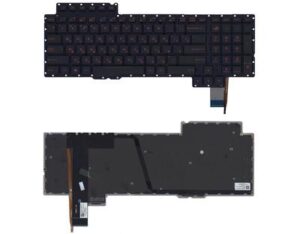 Клавиатура для ноутбука Asus ROG G752 / G752VL / G752VT RU подсветка Enter-плоский