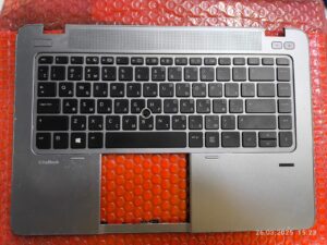 Клавиатура для ноутбука Б/У HP EliteBook 840 G1 RU +C панель серебро led