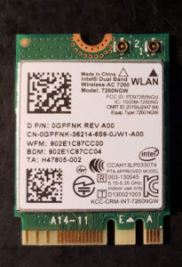 Модуль WiFi + Bluetooth Intel Model: 7260NGW