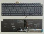 Клавиатура для ноутбука Dell  Latitude 3520 Vostro 5510 5515 7510 Inspiron 15 3510 3511Серая RU LED