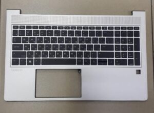 Клавиатура для ноутбука HP ProBook 450 G8 450 G9 455 G8 455R  RU+C панель серебро LED