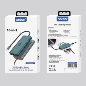 Док-станция Onten OTN-UC962 Интерфейс для подключения к ноутбуку Type-С 10-в-1