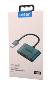 Onten Hub USB 3.0 to VGA and HDMI Adapter - OT-5201B