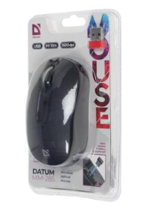 Мышь беспроводная Defender Datum MM-285 Black (Черный) 3кн+кл