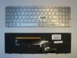 Клавиатура для ноутбука Dell Inspirion 15-7000 RU/EN 7535 7537 7737 MP-13B23SUJ442 рамка серебро+Led