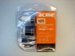 Блок питания  ACME CH05  4 in 1; 220v и 12v > 5v 1A + кабель USB micro+автоадаптер
