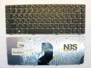 Клавиатура для ноутбука Lenovo Z460 RU рамка серая p/n: 25-01875