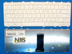 Клавиатура для ноутбука Lenovo Y550 Y560 Y450 Y460 RU белая p/n:25-009758
