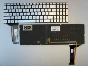 Клавиатура для ноутбука Asus Asus  N552 / N552VX  / N552V  RU серебро с подсветкой