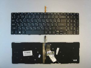 Клавиатура для ноутбука Acer Aspire V15 NITRO VN7-591G V5-573 RU +LED enter плоский NSK-R91BQ