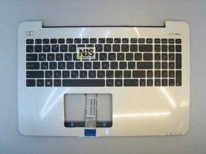 Клавиатура для ноутбука Asus A555L V555L  +С корпус серебро RU/EN