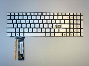 Клавиатура для ноутбука Asus N750 серебро подсветка RU/EN