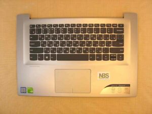 Клавиатура для ноутбука Б\У Lenovo IdeaPad 320S-15 + C корпус RU\EN серебро+тачпад